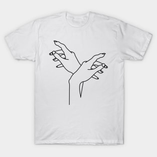 MINIMAL LINE ART HANDS T-Shirt